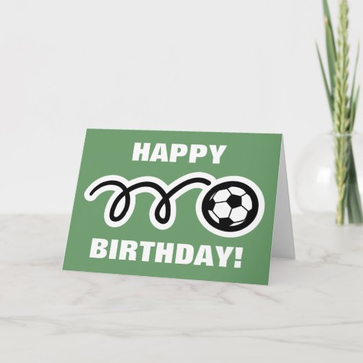 サッカー好きな人への誕生日カード カード (正面)