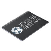 サッカー好きな彼への面白いギフト スポーツパパ ノートブック (左側)