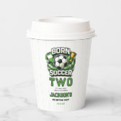 サッカー好きな男子の2歳の誕生日お祝いに 紙コップ (裏面)