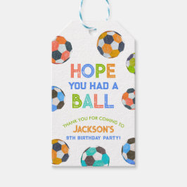 サッカー好きな誕生日パーティーのお礼ギフトに ギフトタグ