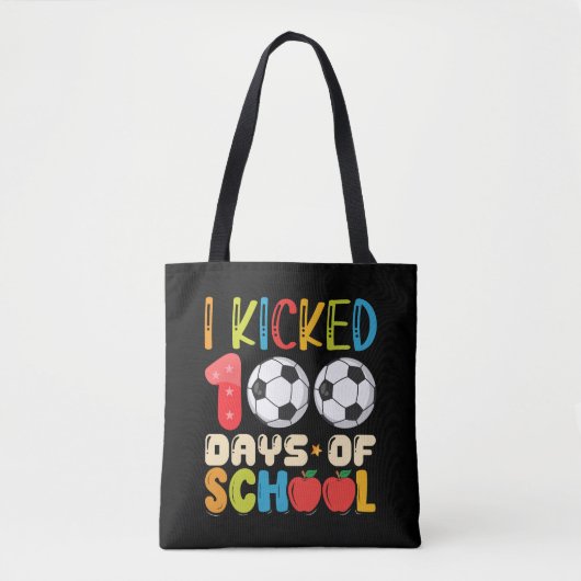 サッカー好きな100日目の登校日をやり遂げた トートバッグ (正面)