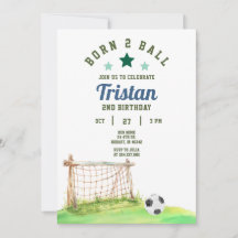 サッカー好きな2歳の誕生日パーティに サッカー ボール 2歳 誕生日 招待状