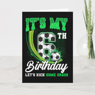 サッカー好きな6歳の誕生日おめでとう！サッカー少年 カード