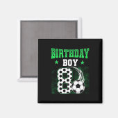 サッカー好きな8歳の男の子の誕生日パーティーに！ マグネット (正面/裏面)