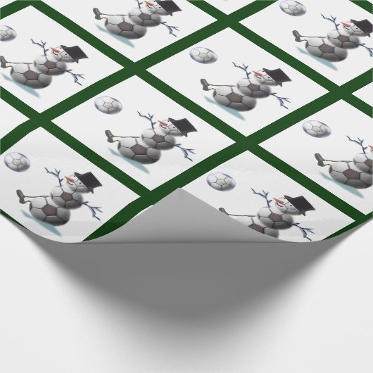 サッカー好きのクリスマス ラッピングペーパー (角)