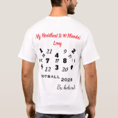 サッカー好きのハートビートTシャツ Tシャツ (裏面)
