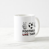 サッカー好きサッカーはセラピーのような コーヒーマグカップ (正面右)