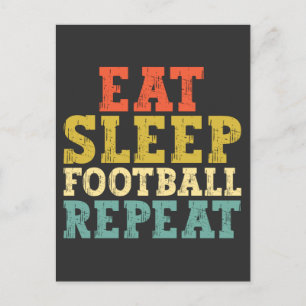 サッカー好き食べはスリープフットボールリピート ポストカード