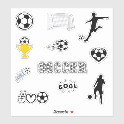 サッカー好き シール (シート)