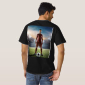 サッカー好きTシャツデザイン Tシャツ (裏面フル)