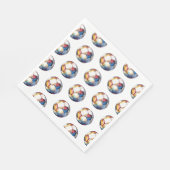 サッカー子供の誕生日ナプキンス スタンダードランチョンナプキン (角)