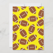 サッカー子供の誕生日パーティースポーツグリーンボーイズ 招待状 (裏面)