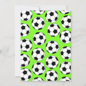 サッカー子供の誕生日パーティースポーツピンクガールズ 招待状 (裏面)