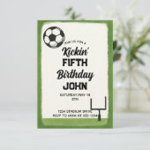 サッカー子供の誕生日パーティー 招待状 (スタンド正面)