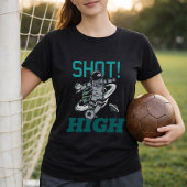 サッカー宇宙飛行士シュートハイ宇宙キック Tシャツ