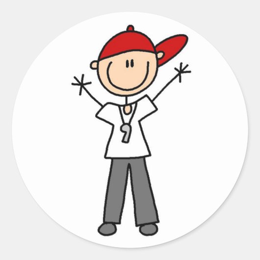 サッカー審判シール ラウンドシール (正面)