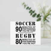 サッカー対ゴム ポストカード (スタンド正面)