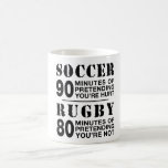 サッカー対ラグビー コーヒーマグカップ<br><div class="desc">サッカーラグビーマグ</div>