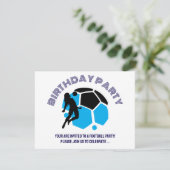 サッカー少女の誕生日パーティー、サッカー選手のプレゼント 招待状 (スタンド正面)