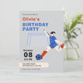サッカー少女の誕生日 招待状 (スタンド正面)