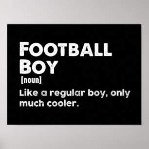 サッカー少年おもしろい定義サッカー愛好家 ポスター