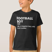 サッカー少年おもしろい定義サッカー愛好家 Tシャツ (正面)
