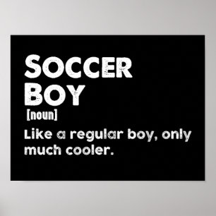 サッカー少年おもしろい辞書の定義 ポスター