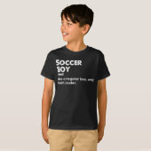 サッカー少年おもしろい辞書の定義 Tシャツ (正面フル)