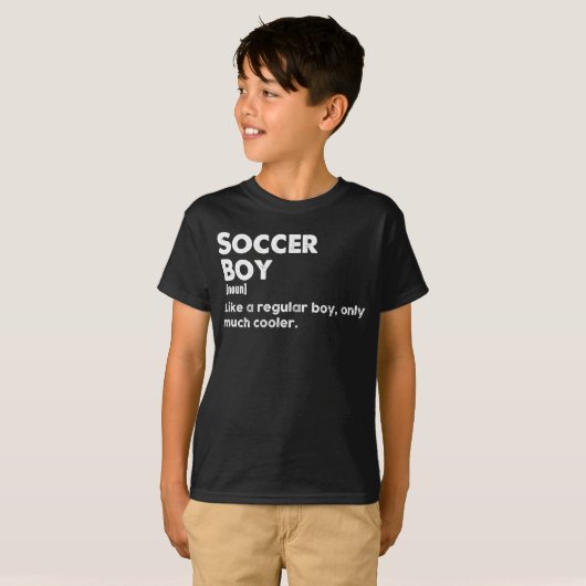 サッカー少年おもしろい辞書の定義 Tシャツ (正面フル)