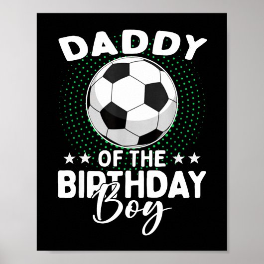 サッカー少年お誕生日おめでとうパパ ポスター (正面)