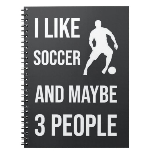 サッカー少年に最適なギフト！彼のためのクールなプレーヤーグッズ キッズ メンズ ノートブック (正面)