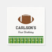 サッカー少年の最初の誕生日パーティー スタンダードカクテルナプキン (正面)