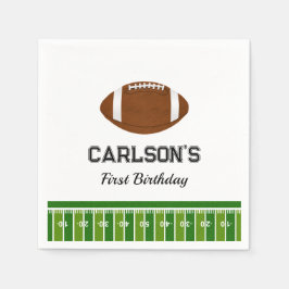 サッカー少年の最初の誕生日パーティー スタンダードカクテルナプキン