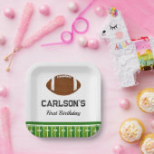 サッカー少年の最初の誕生日パーティー ペーパープレート (パーティー)