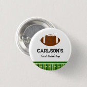 サッカー少年の最初の誕生日パーティー 缶バッジ (正面&裏面)