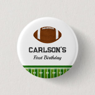 サッカー少年の最初の誕生日パーティー 缶バッジ