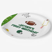 サッカー少年の最初の誕生日紙プレート ペーパープレート (アングル)