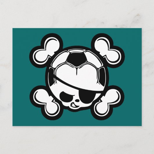 サッカー少年の海賊 ポストカード (正面)