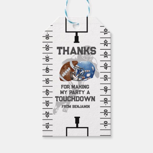 サッカー少年の誕生日パーティーの好意 ギフトタグ (正面)