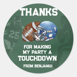 サッカー少年の誕生日パーティーの好意 ラウンドシール