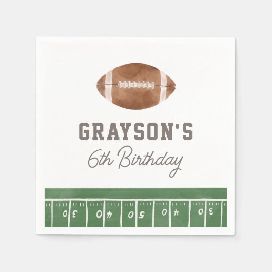 サッカー少年の誕生日パーティー スタンダードカクテルナプキン (正面)