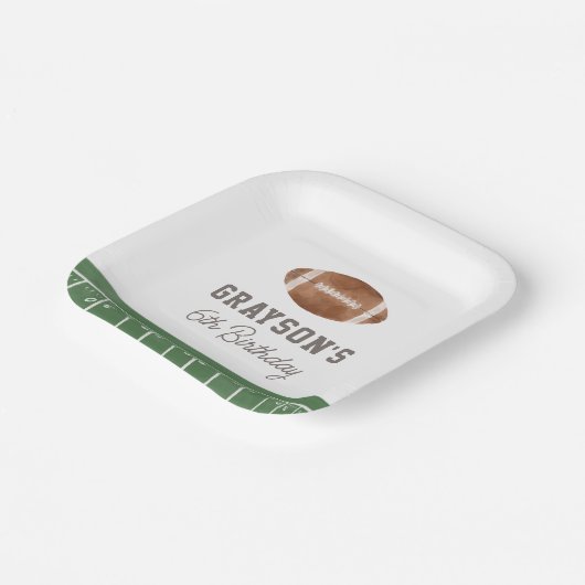 サッカー少年の誕生日パーティー ペーパープレート (傾斜あり)