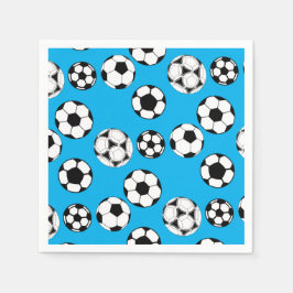 サッカー少年の誕生日 | カスタム年齢 スタンダードカクテルナプキン