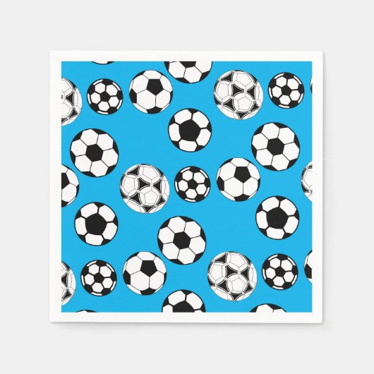 サッカー少年の誕生日 | カスタム年齢 スタンダードカクテルナプキン (正面)