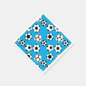 サッカー少年の誕生日 | カスタム年齢 スタンダードカクテルナプキン (角)