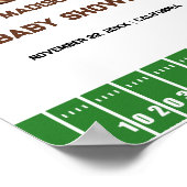 サッカー少年の赤ちゃんシャワー歓迎サイン ポスター (角)