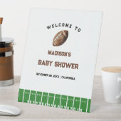 サッカー少年の赤ちゃんシャワー歓迎サイン 台座サイン (インサイチュ)