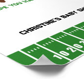 サッカー少年の赤ちゃんシャワー食品の好意サイン ポスター (角)