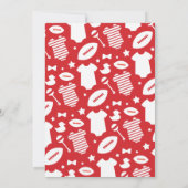 サッカー少年の赤ちゃんシャワー 招待状 (裏面)