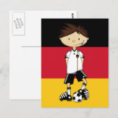 サッカー少年はがき ポストカード (正面/裏面)